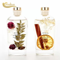 Roseau diffuseur pierre bouteille carrée ensembles de luxe avec huile