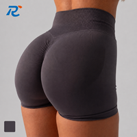 Shorts de sport sans couture pour femme avec logo personnalisé, effet push-up, pour yoga, gym et fitness