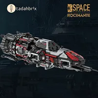 Modèle de vaisseau spatial BaKa 33906 Wars Rocinante, fusée spatiale, briques, décoration de bureau, cadeaux pour enfants, ensembles de blocs de construction