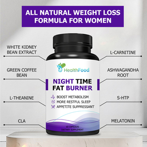 Capsules brûle-graisses nocturnes directes d'usine avec vitamine D, aident à gérer le stress et à améliorer l'humeur, favorisent la clarté mentale - Product Image 5