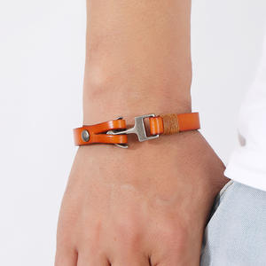 Braccialetti in pelle di vacchetta Punk bracciale braccialetto di ancoraggio alla moda uomini che vendono accessori <span class=keywords><strong>originali</strong></span> in stile oceano per gioielli regalo - Product Image 6