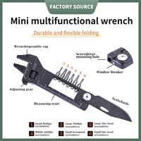 Nouvel arrivage de clé multifonction extérieure revêtement noir clé multi-outils pour réparation de vélo bricolage mesure métrique OEM