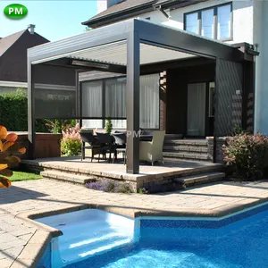 2-20% Korting Outdoor Waterdichte Lamellendaksysteemkits Gemotoriseerde Aluminium Pergola Bioclimatique