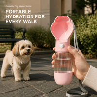 Bouteille d'eau pliable 400 ml en PP pour animaux de compagnie, distributeur d'eau pour chien et chat, bol, étanche, logo personnalisé, tasse de voyage légère