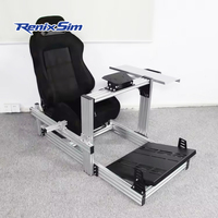 Cockpit de simulateur de course en aluminium RenixSim 3090, utilisation personnelle, simulateur de course DIY, support de siège en aluminium