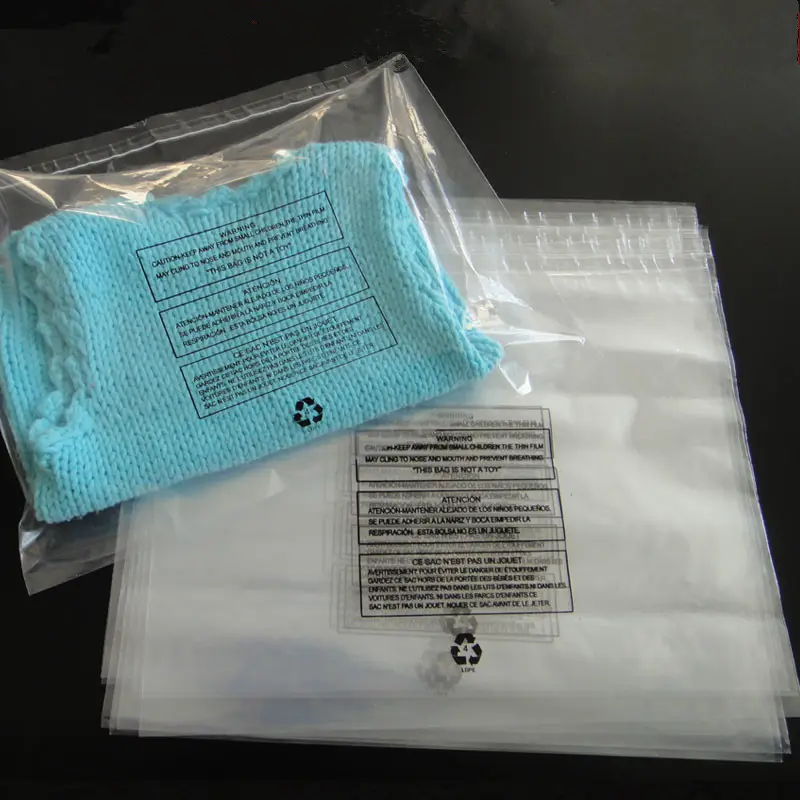 Sacchetti di imballaggio autoadesivi in plastica stampati personalizzati opp con foro