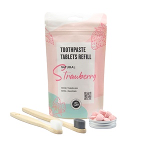 Pastiglie di Dentifricio Solido Formato Viaggio con Etichetta Privata, Pillole di Dentifricio Completamente Naturali - Product Image 2