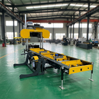 Scierie portative hydraulique à ruban montée sur remorque pour la coupe de bois, le traitement du bois et la foresterie – Machine commerciale robuste
