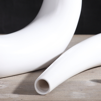 Vase Courbé Minimaliste Blanc Créatif, Ornements Artisanaux Modernes, Pièces Décoratives Élégantes pour la Maison, Parfaites pour l'Exposition