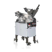 Équipement de barbecue 110v/220v Trancheuse commerciale en acier inoxydable NFC-350Y Trancheuse à viande congelée entièrement automatique sur pied 0-25mm