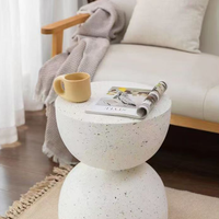 Table basse créative de style nordique crème minimaliste 40X46CM, table d'appoint, table basse, table de chevet pour séjour