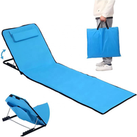 Chaise de piscine de plage à dossier haut Chaise de jardin en métal en aluminium durable et légère avec tissu Oxford pour une utilisation en extérieur