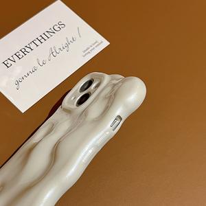 Funda Minimalista Etérea Color Blanco Perla con Burbujas Onduladas para iPhone 17 16 15 14 13 12 11 Pro Max - Product Image 6