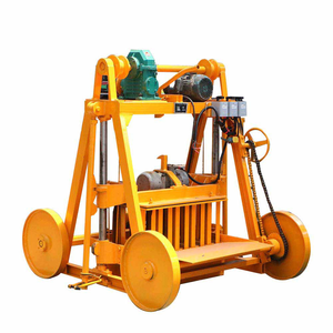 QMY4-45 concreto oco tijolo faz a máquina móvel semi automático tijolo faz a máquina bloco sólido construção blocos sólidos - Product Image 1