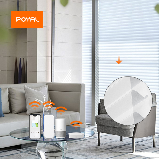 Solar Type-C Powered 25mm Smart Motor Built-in Battery Wi-Fi-enabled Voice Control for Home Indoor Use Motorized Roller Blinds