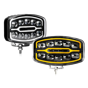 Phare de travail LED 10 pouces 80W blanc ambre 6 modes bicolore, feux de brouillard pour camion, SUV, 4x4 tout-terrain, lampe spot étanche IP67 - Product Image 1