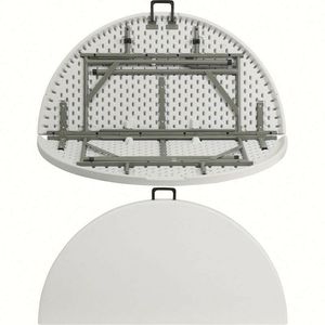 8 personas boda fiesta al aire libre 5 pies plástico banquete mesas redondas plegables Mesa Redonda plegable - Product Image 1