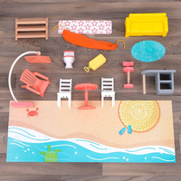 Grande Roue en Bois pour Filles avec Accessoires - Ensemble de Jouets Éducatifs DIY pour Jeu d'Imitation