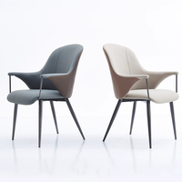 Chaises de salle à manger de luxe, style nordique moderne, écologiques, durables, avec siège en similicuir, meubles de maison