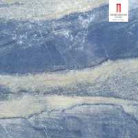 Grande taille 1200x2800mm carreaux de sol en marbre bleu résistant à l'acide finition polie dalle de pierre frittée 6mm pour salon hall