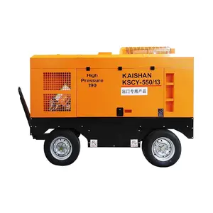 Kaishan KSCY-550/13 Diesel Schroef Luchtcompressor Hogedruk Gesmeerde Nieuwe Mijnbouw Draagbare Motor Kern
