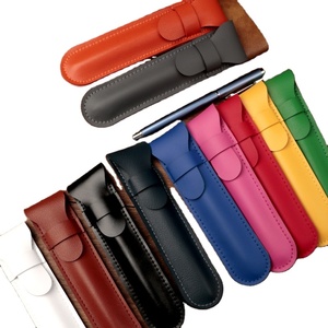 Astuccio Portatile in Pelle PU di Alta Qualità con Coperchio a Ribalta, Logo Inciso, Nuovo Prodotto per Affari, Colore Puro e Semplice, Protettivo - Product Image 1