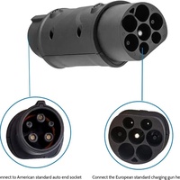 Connecteurs EV J1772 européens à américains de Type2 à Type 1 Adaptateur de pile de charge New Energy 32A
