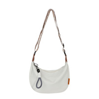 Sac bandoulière décontracté en nylon pour femme, nouvelle collection 2026, style coréen tendance, sac boulette à fermeture éclair, grande capacité, en toile