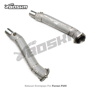 ท่อไอเสียแบบตรงรุ่นสำหรับ Ferrari F430 Spider/Coupe 4.3L ปี 2005-2008 Boska ความหนา 1.5 มม. พร้อมแผ่นกันความร้อนแบบยึดติดตรงรุ่น - Product Image 2