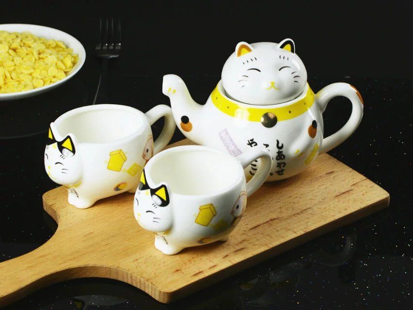 Amarillo juego de té