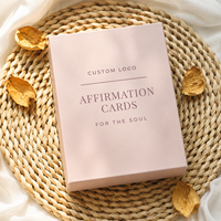 Cartes d'affirmation personnalisées sur le thème de l'amour-propre, de la santé mentale, de la pleine conscience et des soins personnels, avec support en bois