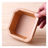 Vente en gros de bols en papier pour salade, fruits et déjeuner, jetables, résistants à la graisse, étanches, écologiques, rectangulaires, carrés, octogonaux, 500 ml, 1000 ml