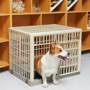 Kandang anjing plastik rumah tangga dapat dilepas harga rendah pabrik pagar rumah kandang anjing