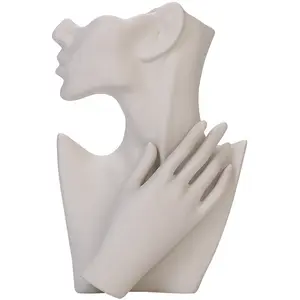 White ladies figurines ceramic vase office creative porcelain decorative items Nordic modern simple porcelain