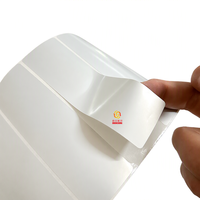 Etiquetas de Papel Plateado Mate Resistentes al Agua y al Aceite, Rollo de Etiquetas de Código de Barras Industriales con Adhesivo Fuerte, Transferencia Térmica