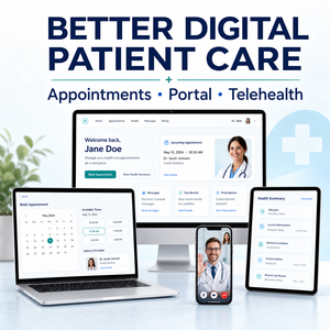 Diseño de Sitios Web de Atención Médica con Seguridad HIPAA para Tablet MAC, Portal Médico para Pacientes, Plataforma de Software de Telesalud - Product Image 2