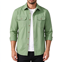 Chemise-veste légère pour homme, manches longues, style utilitaire, avec poches poitrine, séchage rapide, infroissable, décontractée