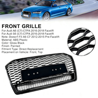 Prix usine voiture A6 C7 grille de pare-chocs avant mise à niveau RS6 Style nid d'abeille noir brillant gril pour Audi A6 S6 C7.5 2016 2017 2018