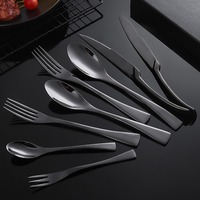 Ensemble de couverts en acier inoxydable de qualité supérieure avec finition dorée pour les événements, les banquets, les mariages et les projets d'hôtellerie