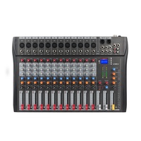 Mezclador de DJ Digital de 12 Canales CT-12 con Bluetooth, Grabación de Karaoke, Almacenamiento de Presets USB, Monitor de 3.5mm para Sonido en Vivo y Grabación