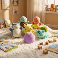 Boneka Pokemon Ditto Lucu Bolak-Balik 20cm, Mainan Boneka Lembut, Hadiah Ulang Tahun Anak