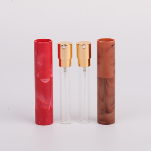 Factory Wholesale 10ml <strong>Plastic</strong> <strong>Bottle</strong> Perfume Frost Marble Pattern Twist Travel Pump Sprayer Promotional Cologne Spray - Product Image 5