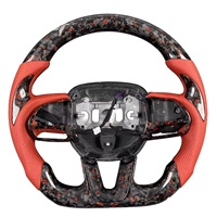 Volant de voiture en fibre de carbone forgée pour Dodge Charger Gt Challenger Durango SRT 2014 2015 2016 2017 2019 2021 2023