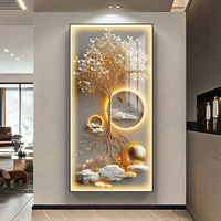 Peinture décorative de luxe en porcelaine de cristal, motif cerf porte-bonheur, pour la décoration du salon, vente en gros d'usine
