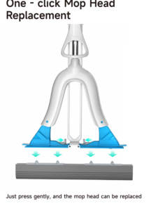 Serpillère télescopique Realida en éponge PVA, serpillère à mousse auto-nettoyante, serpillère plate avec tige connectée pour le nettoyage des sols - Product Image 5