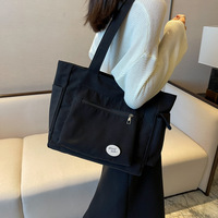 Bolsos de lona para mujer, bolsos de hombro multibolsillos de gran capacidad, bolsos de lona informales con bolsillo con cremallera para el viaje diario