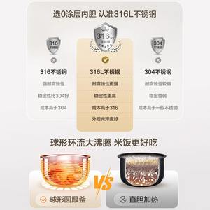 Supor Ih Mini Rice Cooker 2L, petite capacité, cuisson rapide électrique, contrôle par écran tactile, pour 1-2 personnes - Product Image 3