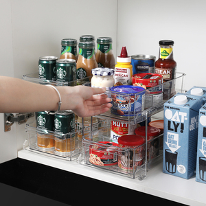 Многофункциональный прозрачный пластиковый ящик для хранения, съемный шкив для хранения книг и фруктов, сумок и овощей - Product Image 2