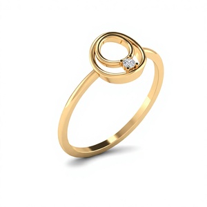 Anillo Vintage de Oro de 14k con Diamante Creado en Laboratorio, Corte Brillante Redondo, Joyería para Mujer, Anillo de Compromiso, Boda, Aniversario, Banda Personalizada OEM ODM - Product Image 1