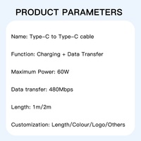 Câble de données USB-C PD tressé en nylon 1M 60W 3A pour iPhone 17 16 15 Pro, charge rapide, vente en gros